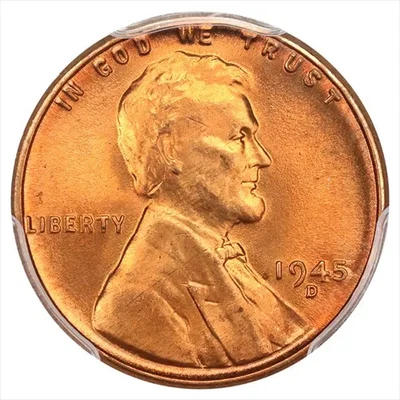 1945-D Lincoln Cent PCGS MS67RD - Image 1 of 4