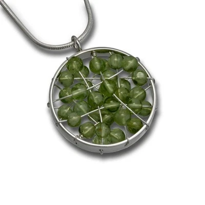 NEW Vinosus Jewelry Peridot & 925 Sterling Silver Nest Pendant - Image 1 of 4