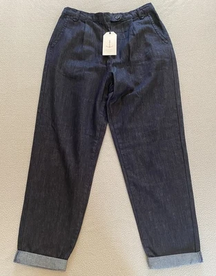 SEASALT TROUSERS JEANS SZ 12 MARSLAND COTTON WOMENS CORNWALL TAPERED BLUE - Image 1 of 4