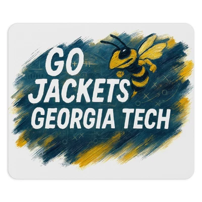 Go Jacks Collegiate  Mouse Pad 9.5"x8" THWG Georgia Tech Fan Gift - Image 1 of 4
