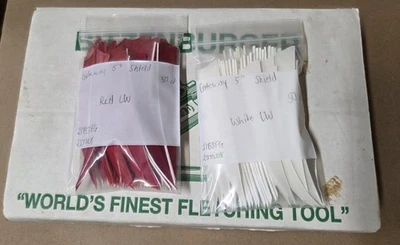 Bitzenburger Dial-O-Fletch Fletching Ji. Left Wing Clamp with 100 feathers  - Image 1 of 3