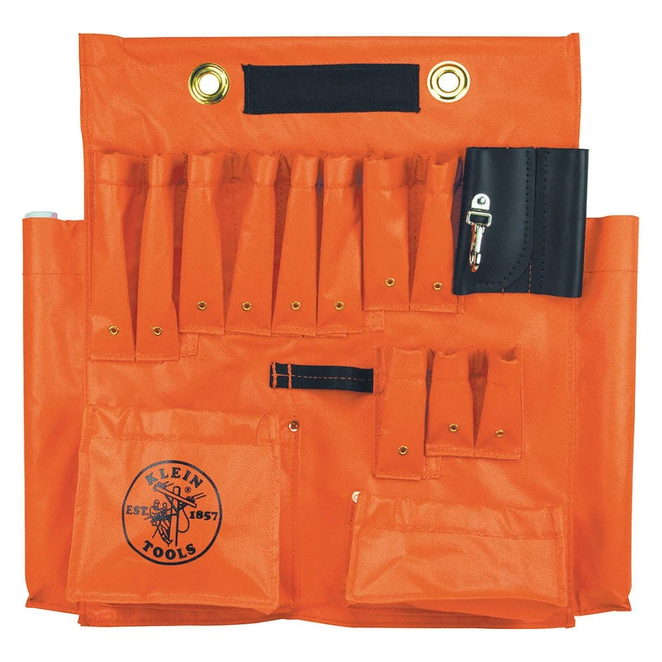 KLEIN TOOLS 51829M Tool Apron,Orange,Vinyl 36K970 - Image 1 of 1