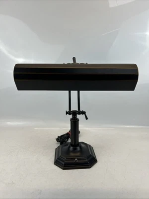 13" Piano Desk Lamp Oil Rubbed Bronze Brown Adjustable Classy TESTED - Image 1 of 4