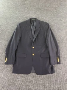 Ralph Lauren Blazer 38 R Navy Wool Gold Button Logo University Premium Sport LRL - Picture 1 of 14
