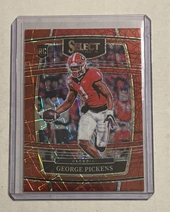 2022 Select Draft Picks George Pickens Red Lazer Prizm RC - Cowboys / Bulldogs - Bild 1 von 2