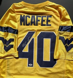 Pat McAfee Signed Auto Jersey West Virginia Mountaineers ForTheBrand Psa/Dna Coa - Picture 1 of 5