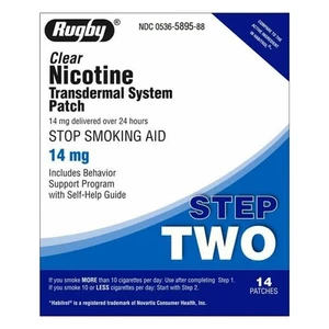 Rugby Clear Nicotine Transdermal System Patch Step Two - 14mg - Imagen 1 de 10