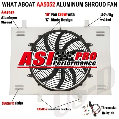 Ventilador de cubierta de aluminio + relé para 84-1994 Dodge B150 B250 B350 99-03 Dodge Ram 1500 Foto 1 de 4