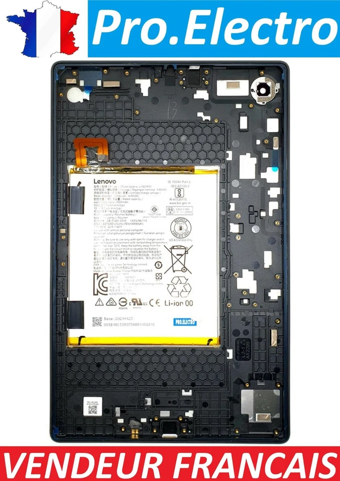 Batteria Con Cover Argento Lenovo Tab M10 FHD Plus TB-X606F L19D1P31 1ICP3/98/ - Immagine 1 di 2