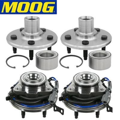MOOG Front + Rear Wheel Hub Bearing For Ford Explorer Mercury Mountaineer 4pc - Image 1 of 4