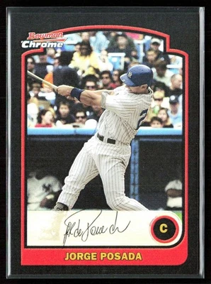Хорхе Посада 2003 Bowman Chrome переливающаяся карточка No10 New York Yankees - Изображение 1 из 2