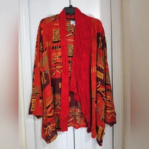 Southwest Indian Foundation Boho Tribal Open-Front Cardigan Size Medium. - Picture 1 of 11