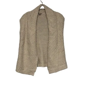 J. JILL Suéter Chaleco Mujer’s Talla XS Pequeño Beige Grueso Tejido Alpaca Sin Mangas - Imagen 1 de 6