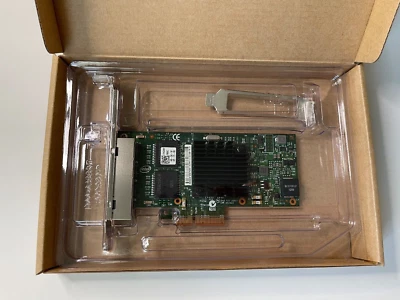 Intel I350T4 I350-T4 Quad Port RJ-45 Ethernet Server Adapter Dell THGMP BRACKETS - Image 1 of 4