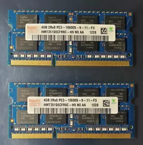 Hynix 8GB 2X4GB DDR3 2RX8 1333MHz PC3-10600S 204pin Laptop Memory RAM Apple 1228 - Picture 1 of 1