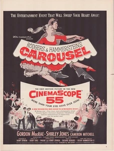 Print Ad Carousel Film 1956 Shirley Jones Full Page Large Magazine 10.5"x13.5" - Picture 1 of 1