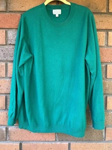 Pure Collection Kaschmir Pullover Damen Größe 18 Grün Pulli Preppy Academic - Bild 1 von 18