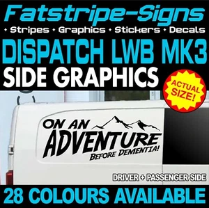 to fit CITROEN DISPATCH MK3 LWB L2 ON AN ADVENTURE GRAPHICS STICKERS CAMPER VAN - Picture 1 of 2