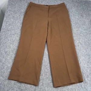 Lafayette 148 braune verantwortungsvolle Wolle doppelt gewebt Gates Damenhose Größe 18 - Bild 1 von 7