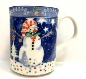 Noritake Epoch Mr. Snowman Christmas Winter Holiday Mug Cups " tall - Picture 1 of 8