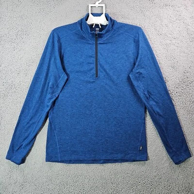 Rei Co-op Sweater Men Medium 1/4 Zip Long Sleeve Lightweight Thumbnail Blue - Image 1 of 4