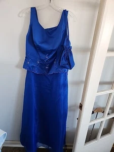 Forever Yours Bridesmaid Dress. Royal Blue. 2 Piece Bag Included. Size 12 - Picture 1 of 9