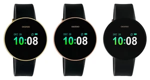 Smartwatch Damen Herren ooZoo Unisex Ø40 Android IOS Digital Blutdruck Schwarz - Bild 1 von 7