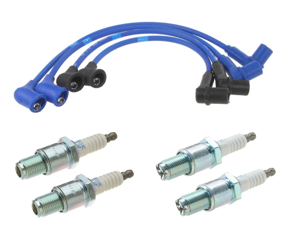 Laser Iridium Spark Plugs + Ignition Wire Set NGK OEM for Mazda RX-8 (2004-2008) - Image 1 of 1