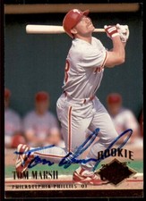 1994 ULTRA TOM MARSH ROOKIE AUTO PHILADELPHIA PHILLIES #552