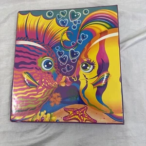 Vintage 90’s Lisa Frank Kissing Fish 3 Ring Binder Retro Radical 90s - Picture 1 of 8