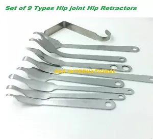 Orthopedic set of 9 types Hip joint Hip Retractors orthopedic - Picture 1 of 6