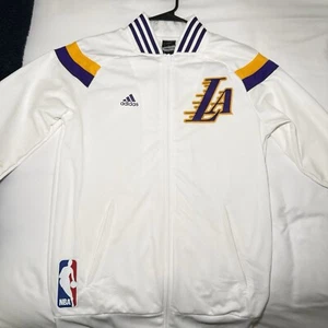 Los Angeles Lakers Adidas Jacket On Court Warmup 14-15 Kobe Shaq NBA Men S SMALL - Picture 1 of 7