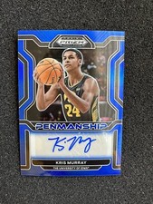 2022-23 Panini Prizm Draft Picks Kris Murray Penmanship Blue Rookie RC Auto /149