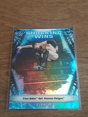 2020 Topps WWE Chrome Shocking Wins Refractor #SW-24 Finn Balor - 7/25/16 - Image 1 of 2