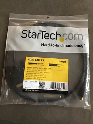 StarTech HDCDVIMM1M 1m Mini HDMI to DVI-D Cable 19 Pin HDMI #7AH009 - Image 1 of 4