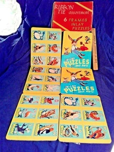 Vintage 1950s 1960s Animal Puzzles for Children by National Games Made in USA - Picture 1 of 12