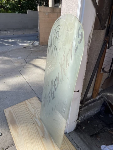 Early 1900s Antique The-Gen-Keyes” The General Keyes Saloon Door Glass 56x21 Cover