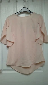 BNWT Evie Peacocks Pink Tie Back bow ruffle split sleeve Top Size 8 - Picture 1 of 3