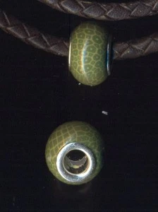 Ciondolo verde in pasta polimerica per catene snake - Imagen 1 de 1
