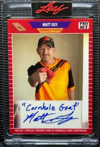 🕳️ Matt Guy - Auto Inscription - /127 - Cornhole Great - 2023 Pro Set Free Ship - Picture 1 of 9