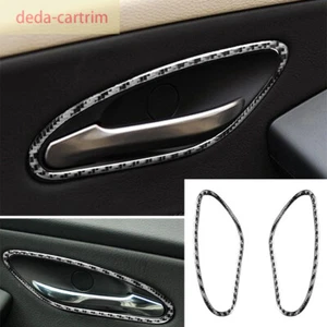 2 × Kohlefaser Innentürgriff Ring Verkleidung für BMW 6er E63 E64 2004-2010 - Bild 1 von 9