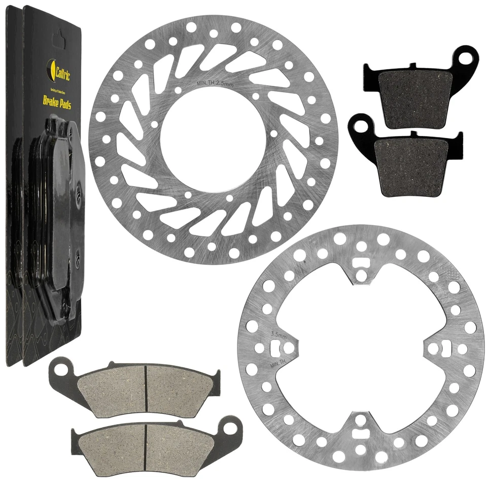 Front Rear Brake Disc Rotor W/ Pad For Honda CRF250R CRF250X 2004 2005 2006 2007 - Image 1 of 4