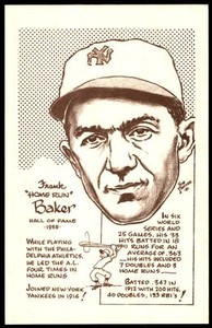 1981 BOB PARKER HALL OF FAME - SERIES 3 - HOME RUN BAKER NEW YORK GIANTS