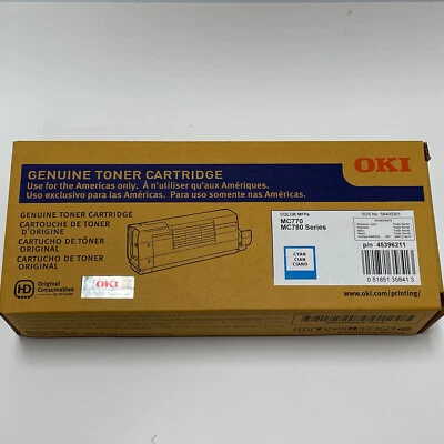 Okidata OKI Genuine 45396211 Cyan Toner Original MC770 MC780 - Image 1 of 2