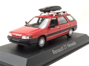 Renault 21 Nevada 1989 rojo con portaequipajes modelo coche 1:43 Norev - Imagen 1 de 10