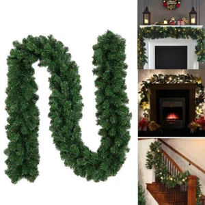 Buschig Zweige Weihnachtsgirlande Tannengirlande künstliche außen Deko Girlande - Bild 1 von 5