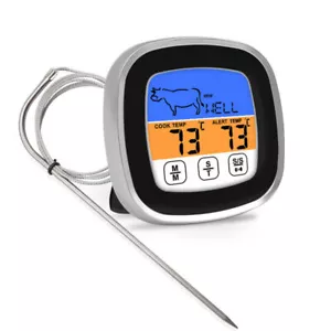 Grillthermometer Digital Bratenthermometer BBQ Smoker Fleischthermometer Fühler - Bild 1 von 9