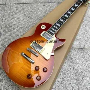 Guitarra eléctrica LP de alta calidad, estándar años 50 Flame top Factory Cherry Sunburst - Imagen 1 de 10
