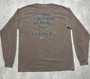 t shirt big dog divertente manica lunga uomo grande marrone umorismo ho scoreggiato nostalgia - Foto 1 di 12