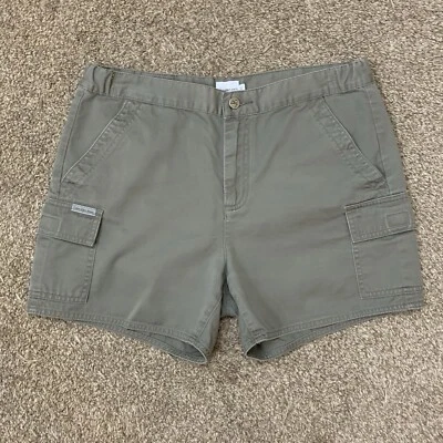 Calvin Klein Shorts Womens 12 Gray Casual Cargo Mid Rise Cotton Grunge Y2K Style - Image 1 of 4